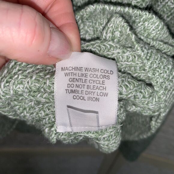 Cardigan Women’s L Heather Green Button Front Collared APPLESSEED'S Grannycore - Picture 8 of 10